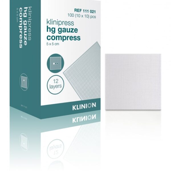 HG COMPRES - HYDROFIELGAAS KOMPRES- STERIEL  16 stuks