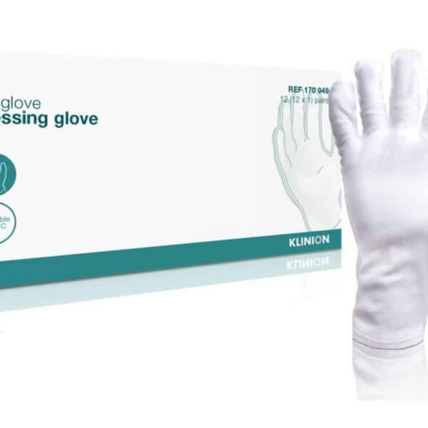 KLINION VERBANDHANDSCHOEN per paar verpakt 100% katoen  S-XL wit   12 stuks